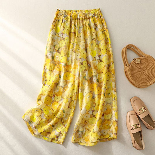 Vibrant Floral Wide-Leg Pants 🌼✨